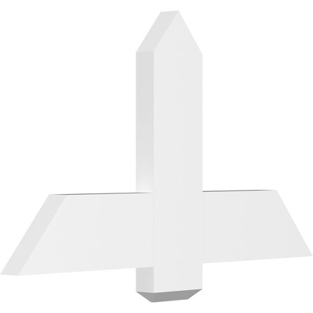 Ekena Millwork Eugene Architectural Grade PVC Gable Bracket, 36"W x 21"H x 2"D x 6"F, 14/12 Pitch GBP036X21X0206EUG00